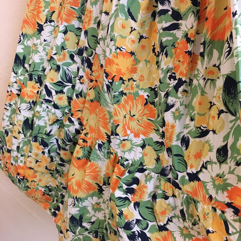 Faithful The Brand 100% Cotton Midi Floral Dress 2 Yellow Spring Easter … - Picture 7 of 14